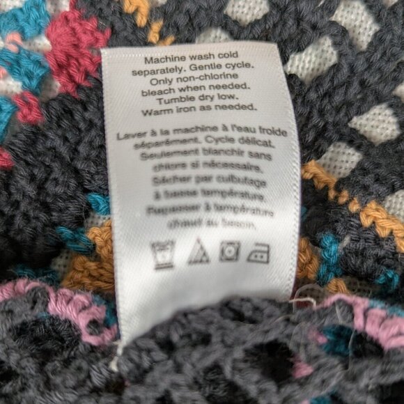 Coldwater Creek Multicolor Crochet Sweater Size Small - Picture 4 of 7